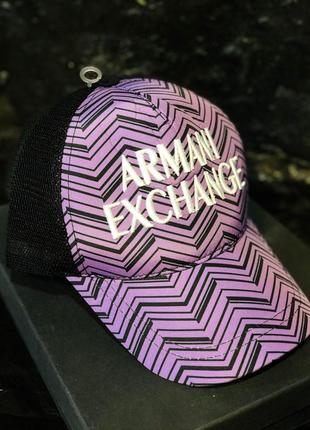 Стильная мужская фиолетовая кепка armani exchange | молодежная летняя бейсболка | модный мужской головной убор