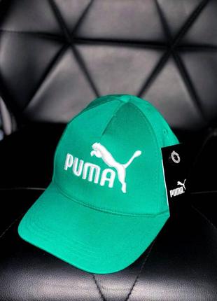 Стильная мужская зеленая кепка puma | молодежная летняя бейсболка | модный мужской головной убор