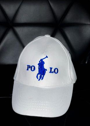 Стильная мужская белая кепка polo | молодежная летняя бейсболка | модный мужской головной убор