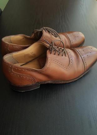 Мужские броги кожаные коричневые туфли brouge boot3 фото