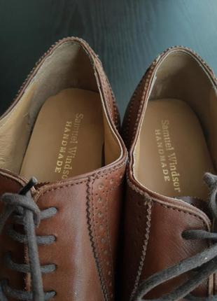Мужские броги кожаные коричневые туфли brouge boot5 фото