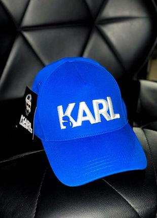 Стильная мужская синяя кепка karl | молодежная летняя бейсболка | модный мужской головной убор