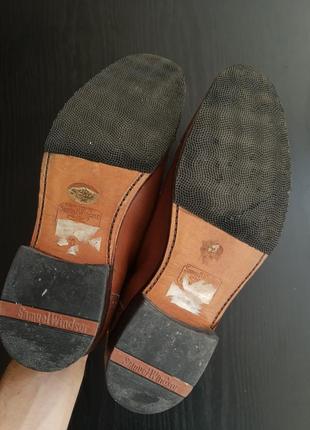 Мужские броги кожаные коричневые туфли brouge boot7 фото