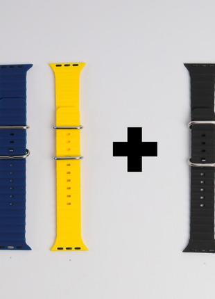 Ремешки для apple watch (3 штуки) розмірів 38-42, 42-49 мм; акція 1+1 = 3, розпродавання ремінців для розумних годинників