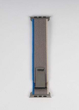 Ремінець для apple watch (trail loop blue / gray). розмір: 42-49. базовий, всесезон!