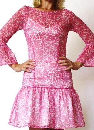 Кокетливое платье plenty  by tracy reese р 44 из натурального шёлка