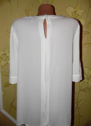 Белоснежная блуза с нежным кружевом.4 фото