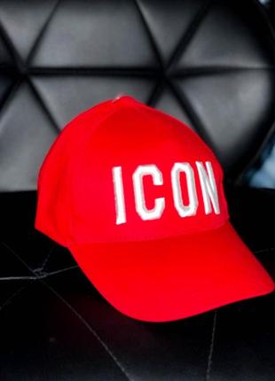 Стильная мужская красная кепка icon | молодежная летняя бейсболка | модный мужской головной убор