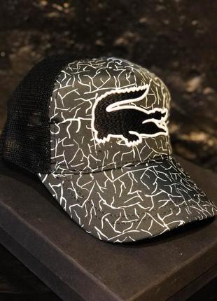 Стильная мужская черно-коричневая кепка lacoste | молодежная летняя бейсболка | модный мужской головной убор