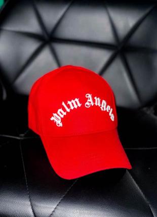 Стильная мужская красная кепка palm angels | молодежная летняя бейсболка | модный мужской головной убор