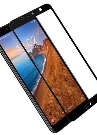 Захисне скло 3d, 9h для xiaomi redmi 7a, захопливе скло
