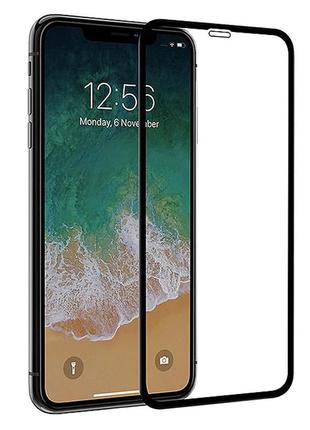 Защитное стекло 9d полной оклейки iphone xs max, захисне скло