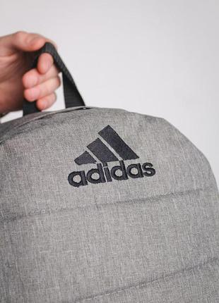 Рюкзак матрац сірий меланж adidas чорне лого8 фото