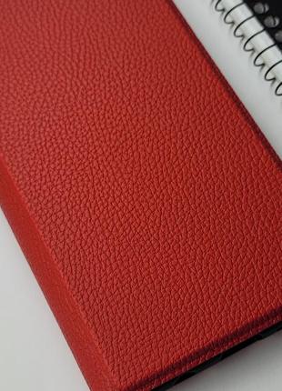 Кожаный чехол книжка красный для samsung galaxy a50s , чохол книжка подставка на самсунг а50с с визитницей4 фото