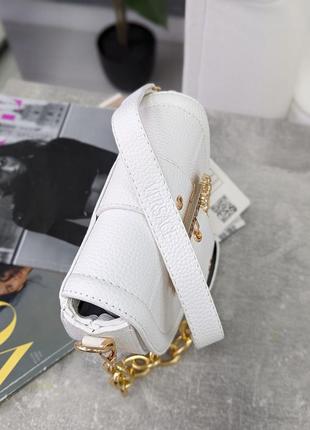 Женская сумка версаче кросс-боди versace jeans couture белая5 фото