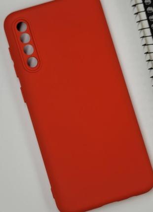 Силиконовый чехол накладка с защитой камеры на samsung galaxy a30s (красный) / чехол на телефон самсунг а30c