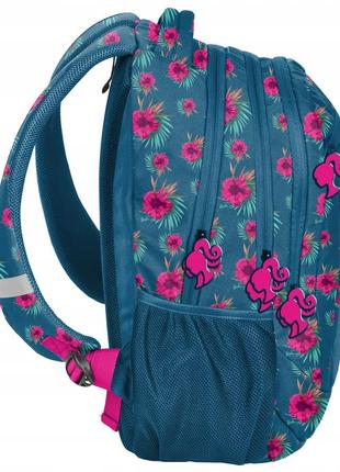 Яскравий молодіжний рюкзак на 3 відділення 25l paso barbie flowers bai-2808 синій2 фото