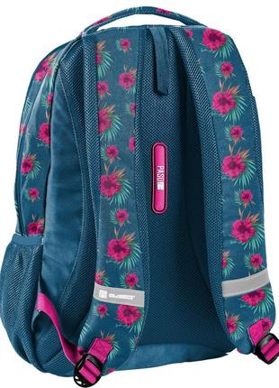 Яскравий молодіжний рюкзак на 3 відділення 25l paso barbie flowers bai-2808 синій3 фото