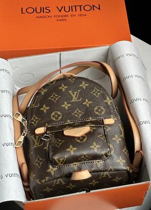 Стильный женский рюкзак louis vuitton palm springs mini brown/camel 16 x 21 x 11 см1 фото