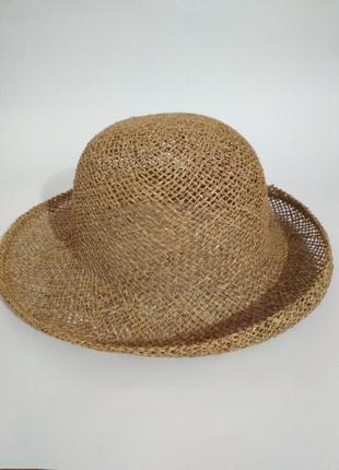 Фирменная городская винтажная английская соломенная шляпка 100% солома супер качество!!!2 фото