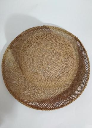 Фирменная городская винтажная английская соломенная шляпка 100% солома супер качество!!!4 фото