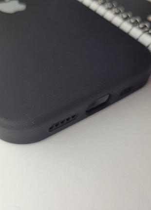 Надежный силиконовый чехол с закрытой камерой для iphone 14 pro (черный)  на телефон айфон 14 про4 фото