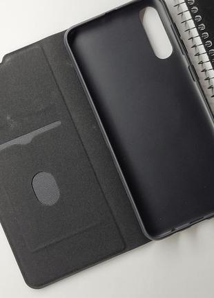 Кожаный чехол книжка черный для samsung galaxy a50s , чохол книжка подставка на самсунг а50с с визитницей6 фото