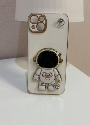 Чехол на iphone 14 plus астронавт с ремешком3 фото