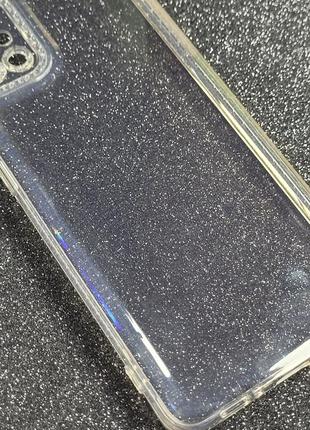 Прозрачный силиконовый чехол с блестками защитой камеры на samsung galaxy a51 накладка  на телефон самсунг а513 фото