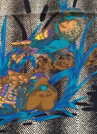 Платок шелковый дизайнерский италия оригинальный с утками