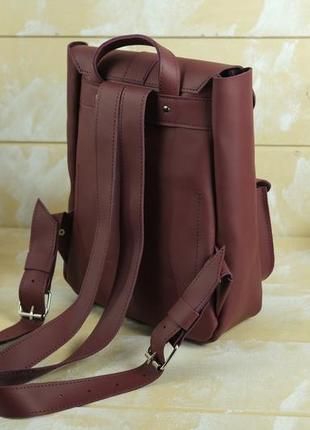 Женский кожаный рюкзак джун, натуральная кожа grand цвет бордо5 фото