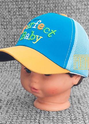 44-48 6 мес-1,5 года с сеткой летняя кепка бейсболка для малышей мальчика регулируемая сзади 6077 глб