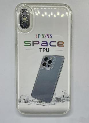 Прозорий силіконовий чохол space для iphone x/xs