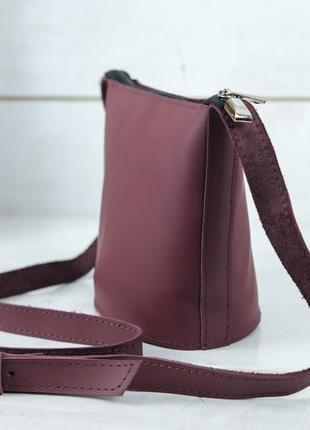 Жіноча шкіряна сумка елліс, натуральна шкіра grand, колір бордо4 фото