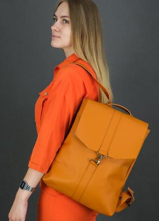 Женский кожаный рюкзак монако, натуральная кожа grand цвет янтарь