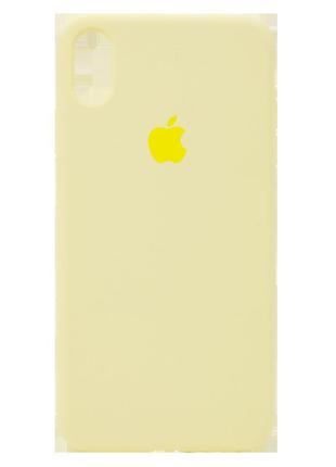 Силиконовый чехол на iphone xr (нежно-желтый)