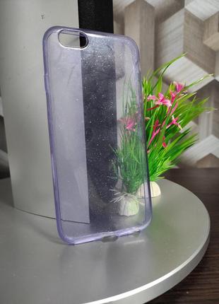 Силіконовий чохол для iphone 6 plus прозорий матовий з квітами
