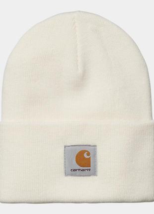 Шапка carhartt wip. белая акриловая кархарт