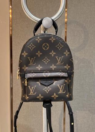 Рюкзак premium louis vuitton palm springs mini mm brown/black lv mini