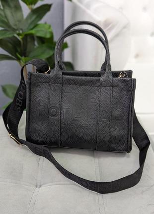 Женская сумка   марк джейкобс черная marc jacobs tote bag мини