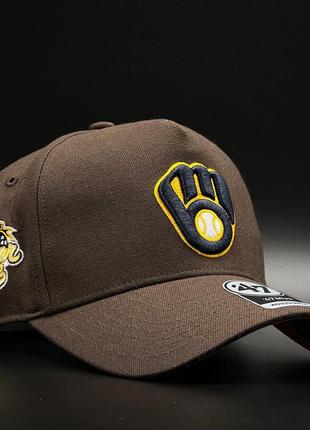 Оригінальна коричнева кепка 47 brand milwaukee brewers asg brown