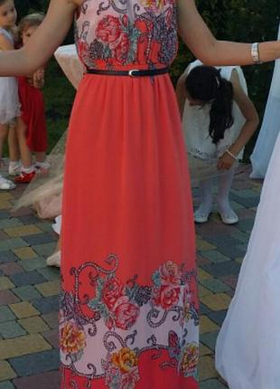 Шифоновое платье сарафан