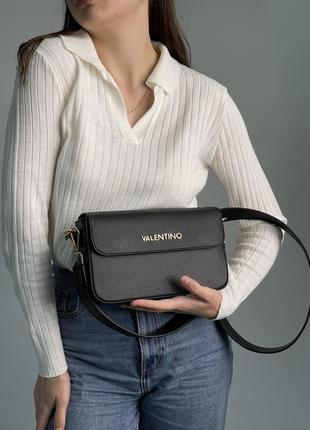 Стильна жіноча смуочка valentino shoulder bag black1 фото