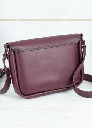 Женская кожаная сумка мия, натуральная кожа итальянский краст, цвет бордо5 фото