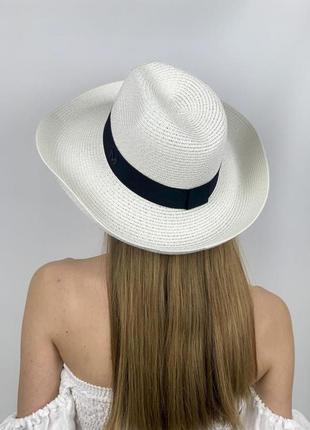Капелюх жіночий літній білий 54-58 см sl230114 фото
