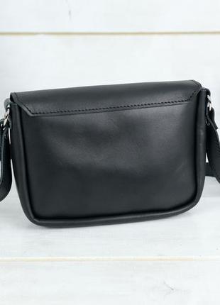 Женская кожаная сумка мия, натуральная кожа итальянский краст, цвет черный5 фото