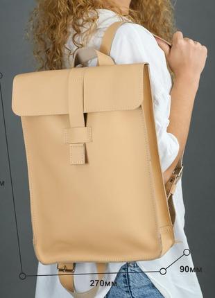 Женский кожаный рюкзак сидней, натуральная кожа grand цвет серый7 фото