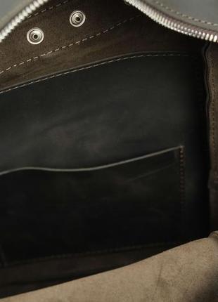 Женский кожаный рюкзак лимбо, размер большой, натуральная винтажная кожа цвет коричневый, оттенок шоколад6 фото