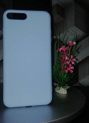 Силіконовий чохол для iphone 8 plus блакитний