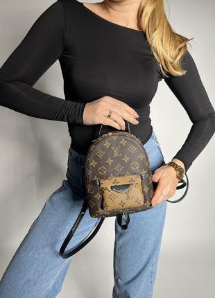 Стильный женский рюкзак  louis vuitton palm springs mini brown/ginger 16 x 21 x 11 см